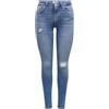 ONLY Onlpower Life Mid Push Jeans, Donna, Blu (Medium Blue Denim), XS/32