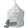3 Sprouts, Tenda da Gioco per Bambini, Realizzata in Poliestere Riciclato, Ideale per Giocare in Cameretta e in Sala Giochi, Colore Gingham Blu, 100x100x135 cm