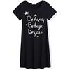 Arshiner Pigiama per Bambine Camicia da Notte A Maniche Corte Camicia da Notte Bianca E Nera A Forma di Gatto Carino 150/11-12 Anni