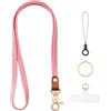 MORSUNBELA Porta Badge da Collo Cordino per Cellulare Portachiavi Rosa | 48 cm Stirata Porta Badge da Collo Cordino Portachiavi Lungo Insegnanti Laccetti per Telefono Chiavi Permesso di Lavoro