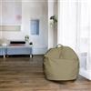 Dmora Talamo Italia - Pouf Abe, Poltrona multiuso, Poltroncina sacco, Pouf poggiapiedi, Made in Italy, 65x65 h50 cm, Beige