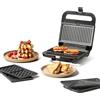 Ufesa Robson, sandwich 3 in 1, 850 W, piastre intercambiabili griglia, waffle e sandwich, antiaderenti 21,6 x 12 cm, indicatore di temperatura, manico freddo, chiusura di sicurezza, protezione