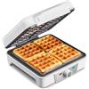 Yabano Macchine per Waffle Belgici 4 Porzioni - Waffle Maker 1200W con 5 Livelli di Doratura, Piastra Antiaderente, Anti-Tracimazione e Spie Luminose