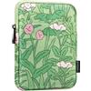 TiMOVO 6-7 Custodia per Nuovo Kindle Paperwhite/Colorsoft Signature Edition, Custodia Protettiva Sacchetto per il Trasporto per Kindle E-Reader/Oasis, Fiore Verde