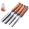 ATOPLEE Set di 4 scalpelli per legno per la lavorazione del legno, strumento professionale per falegnameria, sgorbia in acciaio CR-V, lama affilata con bordo semicircolare da 8 mm / 12 mm / 18 mm / 25