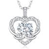 LOUISA SECRET Collana donna Infinity Heart Mini Twisted Heart Mossanite Collana in argento sterling 925 Regalo di compleanno per donna Natale San Valentino Gioielli