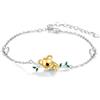 PARYFO Bracciale in argento Sterling 925, per donne e ragazze, koala, farfalla, pinguino, cavalli, tartaruga, chakra, pietra di luna, regolabile, per sorella, figlia, amiche, mamma, catena da 7 + 2
