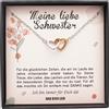 TILOVE Collana da donna personalizzata con ciondolo a forma di cuore intrecciato, con un messaggio d'amore per la sorella | Viene fornita in un portagioie | Idea regalo, Acciaio inossidabile, Zirconia