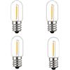 ShuoHui Lampadina a LED E14, 0,6 W, T16, piccola, E14 COB, luce bianca calda, 2200 K, mini candelabro vintage, 0,6 W, sostituisce 6 Watt, per luce notturna da tavolo, lampade di sale 220 V-240 V (4)