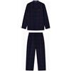 Emporio Armani Pigiama Lungo Uomo Tartan Flanella Blu L, Blu, L