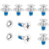 PEUTIER 16 Pezzi Set di Viti Attacchi Snowboard, con Rondelle Viti Montaggio Snowboard in Acciaio Inossidabile Accessori Viti per Attacchi per Sci Parti Sportive Hardware di Ricambio per Snowboard