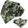 Alizeal Cravatta da uomo con fazzoletto e set floreale setoso per festa di nozze cravatta e fazzoletto, Blu marino+Rosso+Corallo, Taglia unica