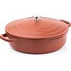 Westinghouse PERFORMANCE SERIES WCCC0095L28OR - Padella con coperchio per tutti i piani cottura e utilizzabile in forno, con supporto per manici, colore rosso, 28 cm
