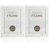 com-four® 2x Cornici in Legno 13 x 18 cm - Cornici Fotografiche Eleganti - Cornice per Ricordi, Foto e Progetti Fai da Te (2x - 13x18cm bianco antico)