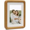 FFPMYF Cornice portafoto 21,5 x 16,5 cm, per parete e tavolo, in legno di faggio naturale, 8,5 x 6,5 pollici, con supporto e montaggio a parete (teak 8)