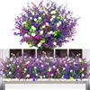 Woltoy 9 Pezzi Fiori Finti da Esterno, Piante Finte da Esterno Resistenti ai Raggi UV e Realistici, Fiori Artificiali per Casa, Giardino, Cesto Appeso, Ufficio