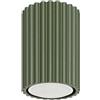SOLLUX lighting Lampada Da Soffitto Faretto Da Soffitto In Alluminio 1 Paralume 6,5 x 6,5 x 10 cm Karbon Verde Oliva