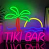 BEISKAFNVSZ TIKI BAR Insegna Neon LED luminosa USB personalizzata Insegna Bar Lampada Neon Parete Birra Dimmerabile per Bar Festa Giardino Cocktail Club Tropicale Decorazione
