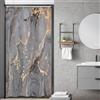 ASDCXZ Tenda da doccia grigio oro, marmo, 90 x 180 cm, moderna, astratta, grigio, oro, nero, effetto marmo, texture, lavabile, tenda da doccia in poliestere, impermeabile, per vasca da bagno con 6