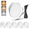 URing Faretti LED Incasso 12V Dimmerabile 3W Faretti LED da Incasso per Cartongesso 3000K Caldo 4000K Neutro 6000K Freddo, Faretti Led Soffitto con cavo da 2m, Diametro Foro 55-58mm, Set di 6