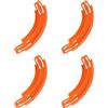 Sinbana 4pz Connettori Pista per Hot Wheels, Premium ABS 90 Gradi Connettori per Pista Curva Componenti Traccia Macchinine Giocattolo Compatibili con Hot Wheels (Arancione)