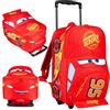 Get Trend Disney Cars Valigia Bambino 2 Ruote, Leggero Trolley Bambini da Viaggio Saetta McQueen Vacanza, Accessori Viaggio, 42 x 30 cm (Rosso Lightning Mcqueen)