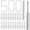 ENUTROF Chiodo a Doppia Chiodi per Battiscopa Testa Legno Invisibili 500Pcs | Chiodini Viti di Sicurezza Senza Cuciture Filo con 5 Strumenti per Manicotti (500Pcs)