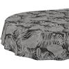 ANRO Tovaglia cerata, lavabile, facile da pulire, impermeabile, effetto loto, per giardino, tropicale notturno, ovale, 220 x 140 cm, bordo tagliato