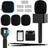 Fukaisu 13pz Kit Adattatore Microfono Portatile, Adattatore Portatile Impugnatura Interviste con Parabrezza per Creazione Contenuti Vlogging Compatibile con Tutti Modelli Microfono Wireless