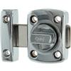 Amig - Passante 388 cromato | Compatibile con binari cassetti scorrevoli | Ideale per placca copri avvolgitore tapparelle | Scrocco elettrico per porta | Misura 50