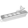 Gefom 400004 Blocco multipresa, Argento, 4 prises