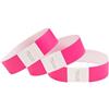 CINTAPUNTO Braccialetti carta eventi - 100 pezzi - identificativi colorati tipo Tyvek Bracciali di carta impermeabili - braccialetto discoteche - per feste festival con chiusura adesiva - Neon Pink