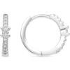 LUXENTER Orecchini Duia finitura argento, Pequeño, Metallo, Zirconia cubica