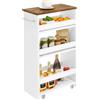 IBUYKE Carrello Portaoggetti, Carrello da cucina su ruote WST005W-L