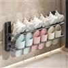 DongMaple Scarpiera espandibile 37-67 cm, Organizer per Scarpe in Metallo a 2 Ripiani, Scarpiera da Parete, Scaffale Pieghevole Salvaspazio per Camper e Ingresso, Gray
