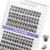 Ocean Pearl Ciglia Finte Ciuffetti 144 Pcs Estensioni Ciglia Finte Riutilizzabili Morbide Naturali Leggere Facili da Applicare a Casa C/D Curl 10/12/14/15/16mm - OP17