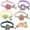 COACOM 5 Pezzi di Simpatico Colletto per Animali Domestici, Colletto di Fiori Creativi, Collare per Gatti, Gatto per Animali Domestici.