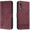 Bravoday Cover per Huawei P Smart Z / Y9 Prime 2019, Flip Custodia in Pelle PU Portafoglio Custodia per Huawei Honor 9X / Enjoy 10 Plus, con Slot per Schede, Vino Rosso