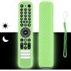CTRLBETTER Custodia protettiva in silicone per telecomando TCL RC833 GUB1, antiurto, con cordino (verde fluorescente)