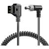Alvin's Cables D-Tap per bloccare ad angolo retto DC Cavo di alimentazione a spirale per Atomos Monitor dispositivi video PIX-E7 PIX-E5 7 Display touchscreen Hollyland Mars 400s