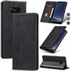 Jasonyu Cover per Samsung Galaxy S8 Flip Custodia in Pelle PU, Cover a Libro Portafoglio, Funzione Supporto, Magnetica, Slot Schede, TPU Bumper Caso Custodia per Samsung S8 (Nero)