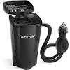 BESTEK Inverter auto 200 W: convertitore di tensione auto a forma di tazza 12 V DC a 230 V AC Power Inverter con 2 porte USB e adattatore accendisigari per auto/viaggio - compatto e potente