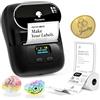 Phomemo M110 Bluetooth Stampante per Etichette Portatile per iOS e Android, Per Etichette a Codice a Barre per Vestiti, Gioielli, Vendita al Dettaglio, Per la Casa, Con 1 Rotolo di Etichette