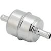 Aramox Filtro Carburante per Auto in Metallo, Tubo inper Filtro Carburante Ad Alto Flusso da 3/8 Pollici 9746 Cromato Universale