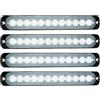 YOJZMA 4Pcs Luce stroboscopica emergenza, 12 LED bianca Luce lampeggiante | Montaggio a Superficie Luci segnalazione emergenza, 9 modalità, 12V-24V, per Veicoli Costruzione, Camion, Fuoristrada