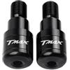 YIEBA TMAX 500 530 560 2Pcs Bilanceri Manubrio Contrappesi Moto Manopole Manubrio Terminale CNC Alluminio Per Tmax 500 Tmax 530 Tmax 560 2009-2022 TMAX530 SX DX 2017-2019(Nero)