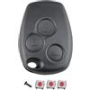 Chaexii 3 Tasti Repair Cover per Dacia Duster Logan Sandero Renault Clio Mode Twingo Kangoo Trafic Master Opel Movano Vivaro Ni-ssan Chiusure Auto Chiave Scambio Case