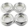 RhinoTuning 4 coprimozzi argento OD 100,8 mm ID 53,7 mm, Snap‑on‑Fit | Coprimozzo in ABS, OD 100,8 mm, 53,7, robusti e resistenti ai raggi UV, adatti per ruote, 09.23.212