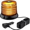 EYPINS 72 LED 72 W Luce Stroboscopica di Emergenza con Base Magnetica,E57/IP65,Cavo da 5m,Luce Lampeggiante Ambra,Coperchio Nero,per Auto Trattore,Camion,12 V/24 V DC