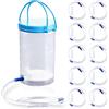LEKEFETO Kit clistere di alta qualità: kit clistere da 1200 ml, kit completo di clistere per la pulizia del colon, irrigatore per la pulizia del colon, composto da 10 tubi per colon senza BPA (26 cm)
